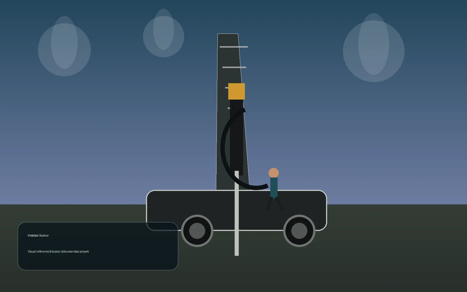 Visual ilustrasi instalasi sumur
