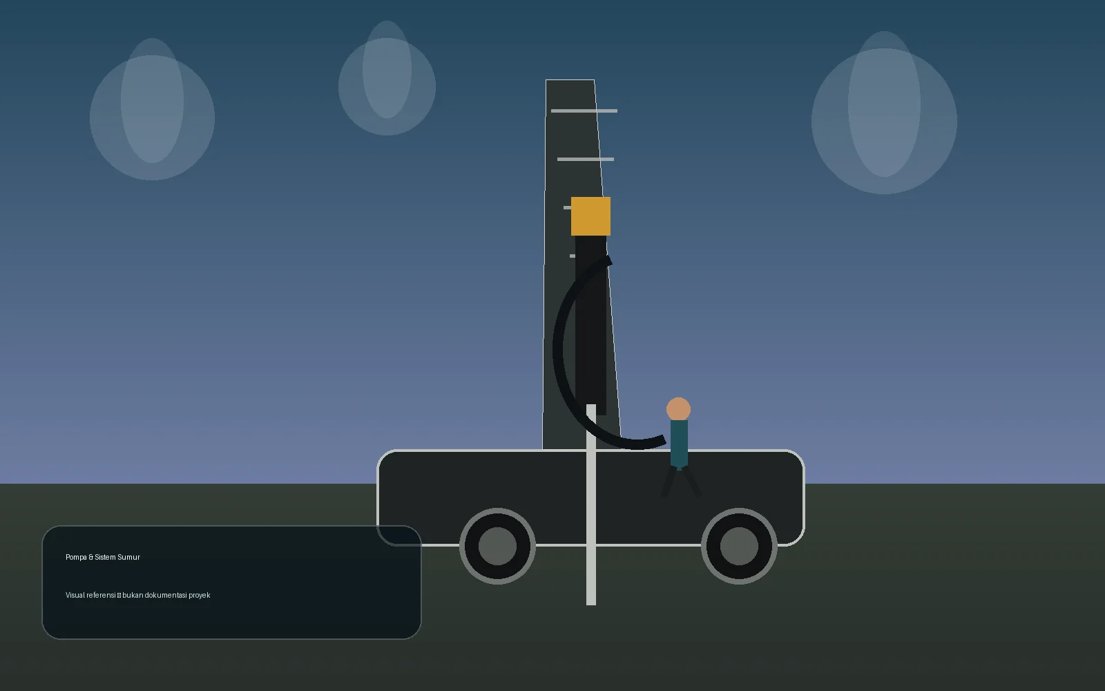 Visual ilustrasi pompa sumur